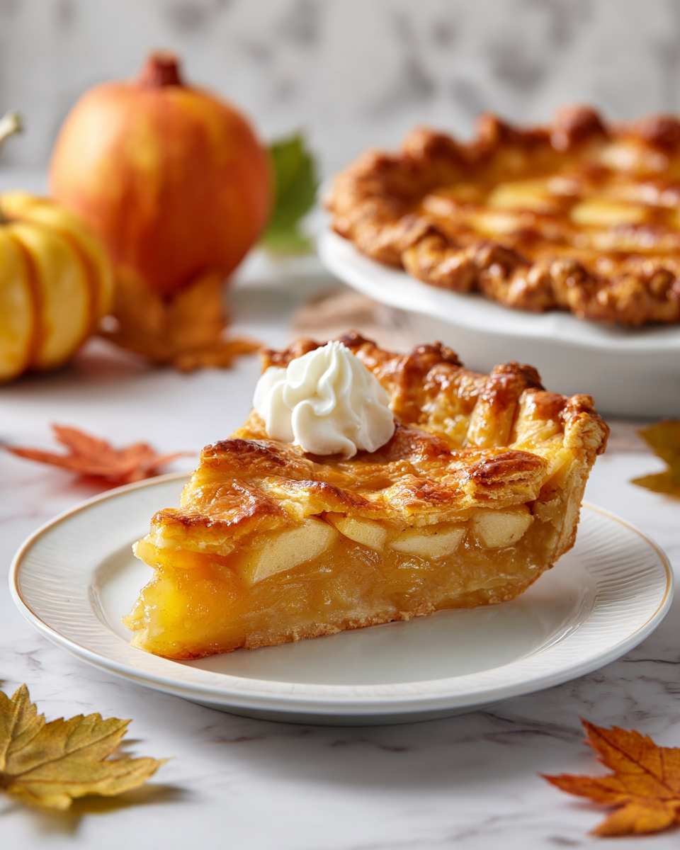 Baked Apple Butter Custard Pie