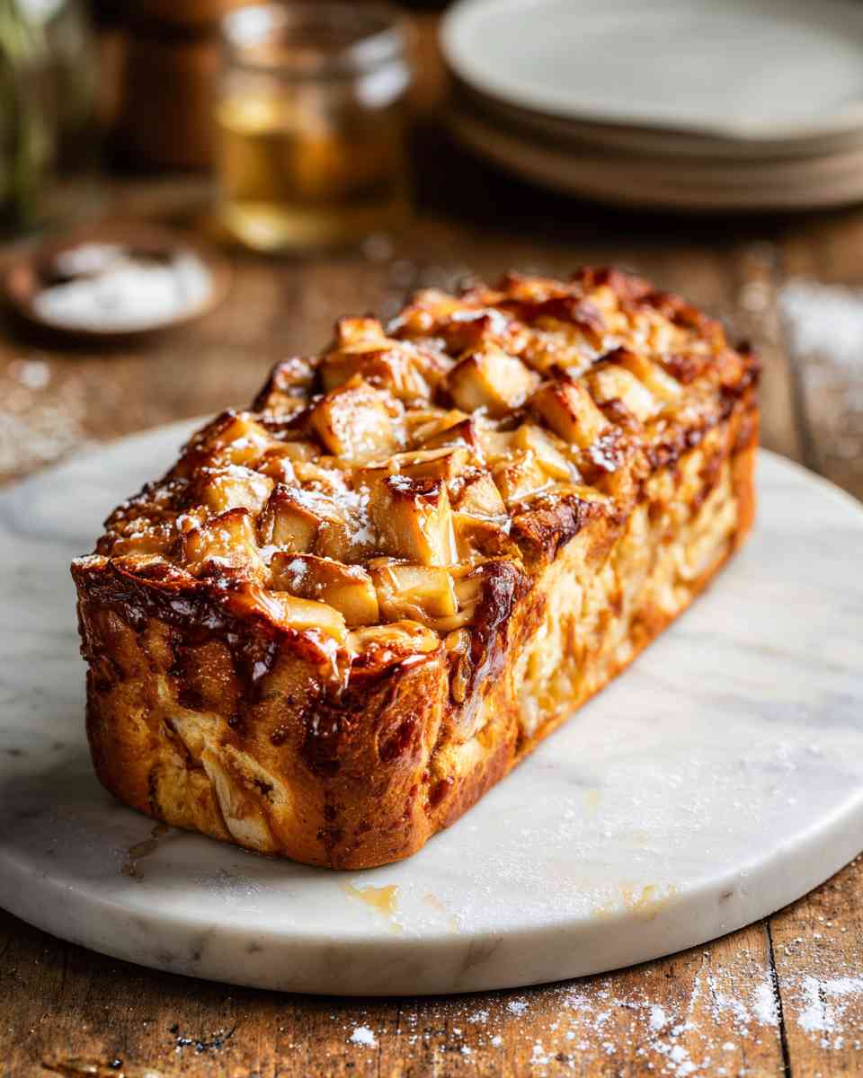 Baked Apple Fritter Cake with Beer Bread