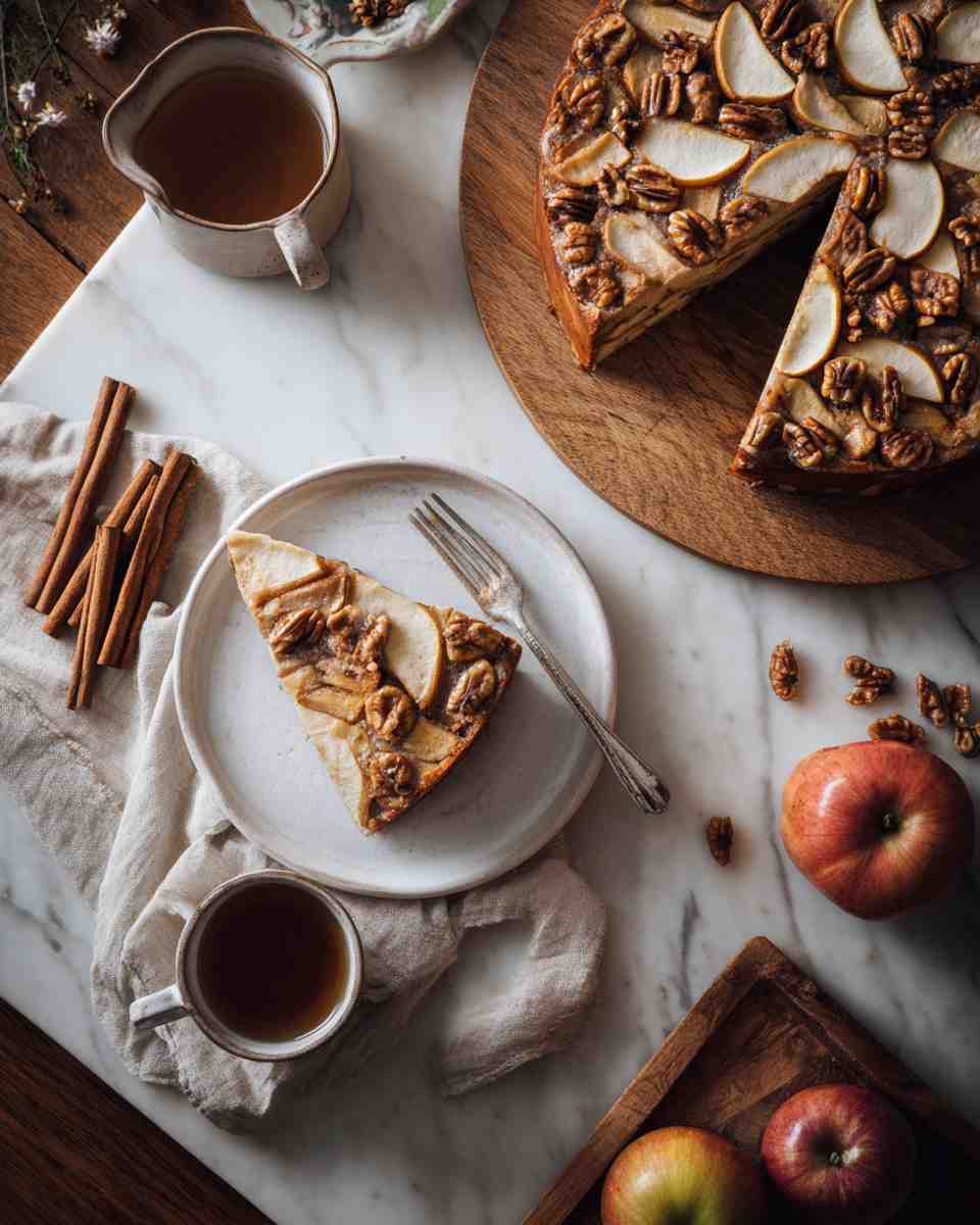 Baked Apple Nut Cake