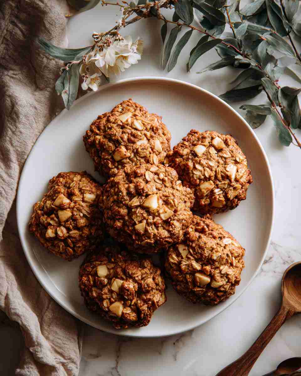 Baked Apple Oatmeal Cookies