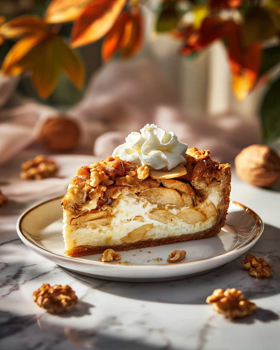 Baked Apple Strudel Cheesecake