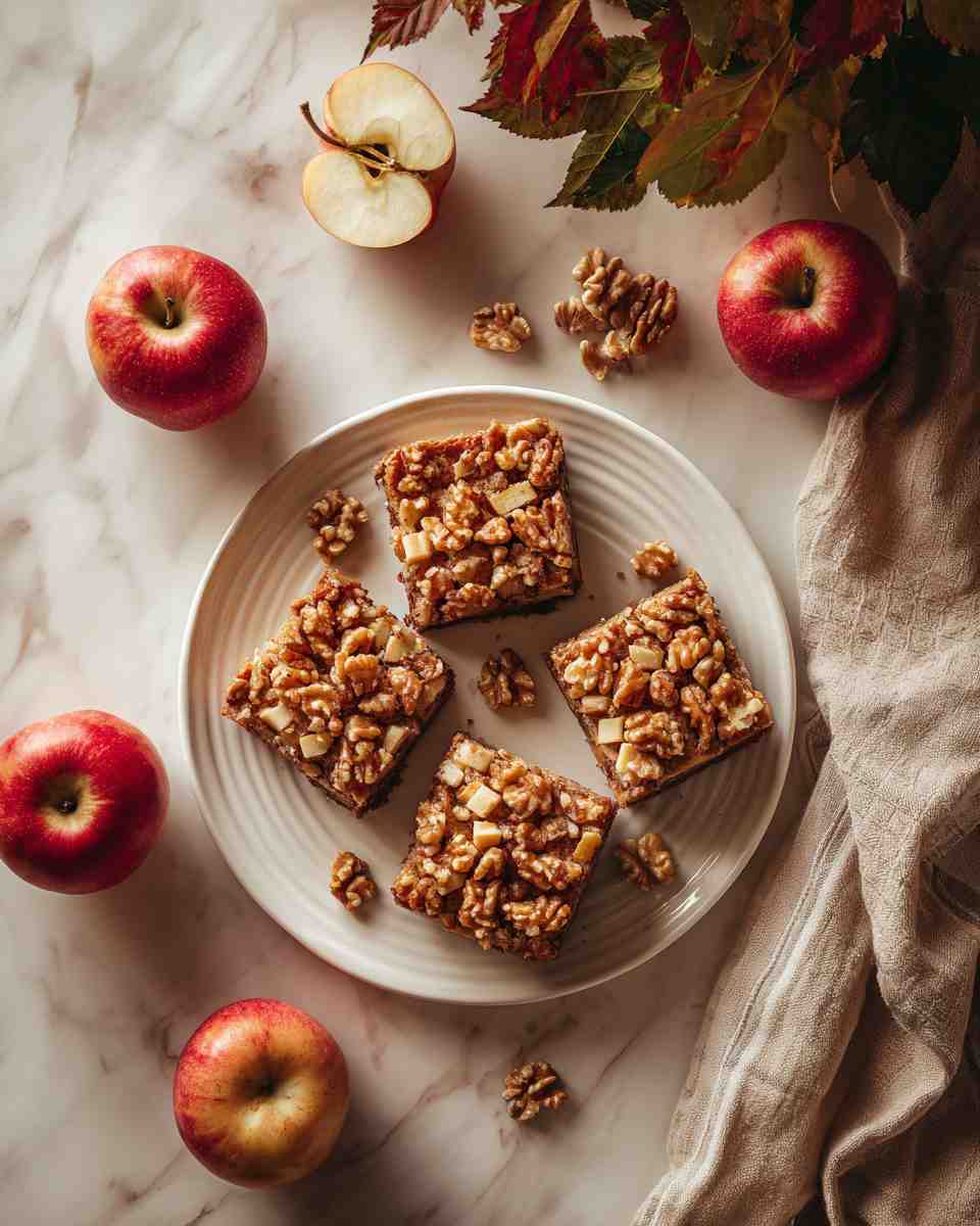 Baked Apple Walnut Squares