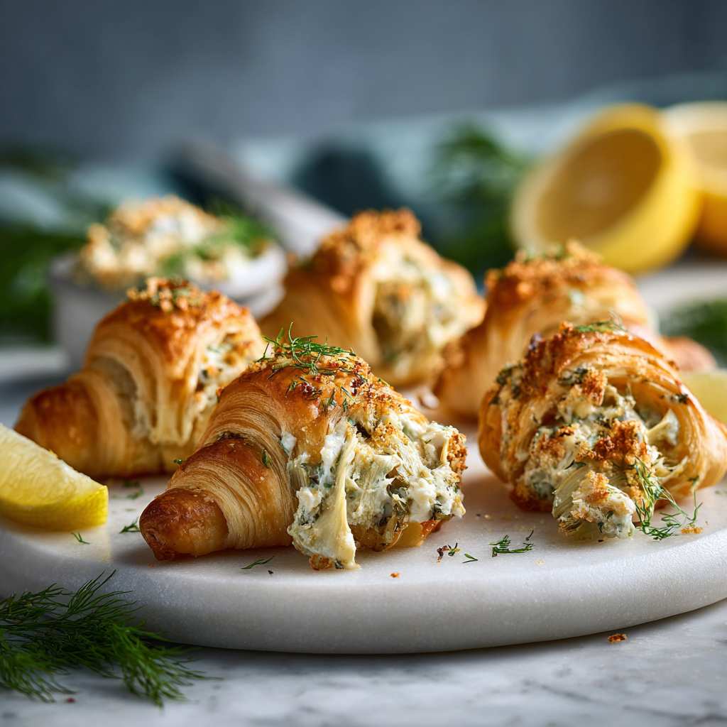 Baked Artichoke Crescent Bites