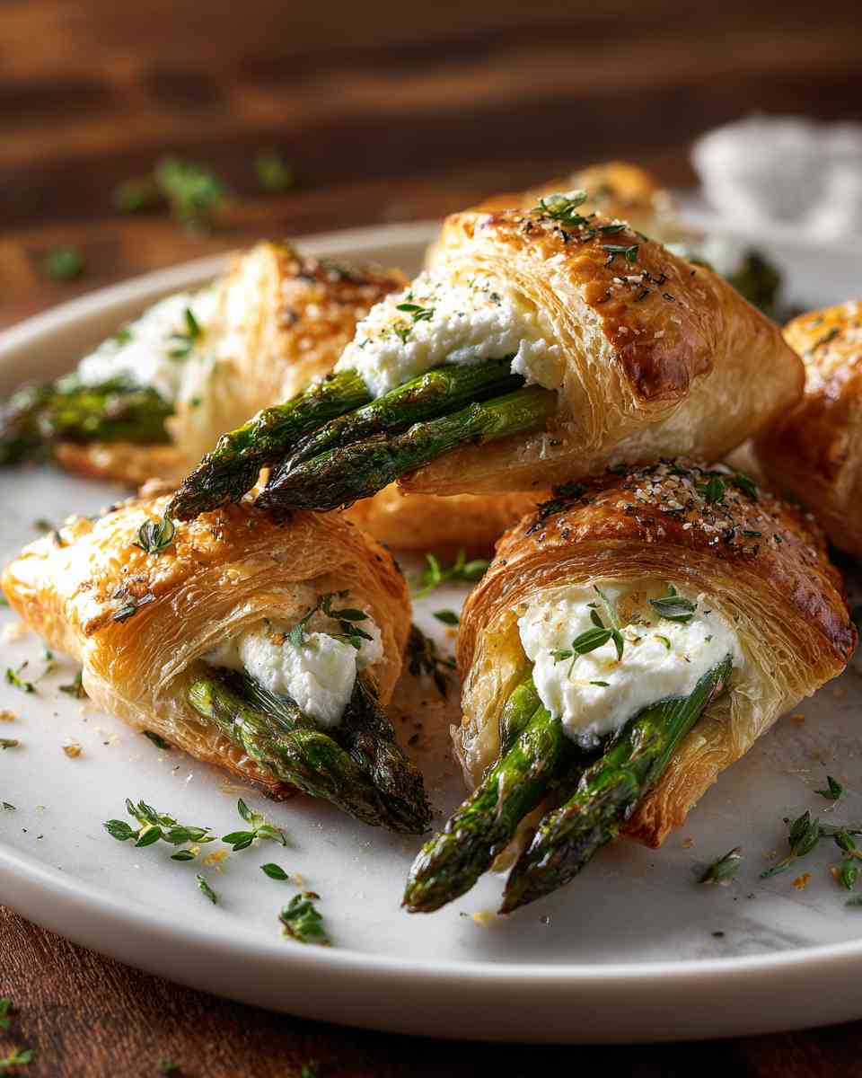 Baked Asparagus Puff Pastry Bites