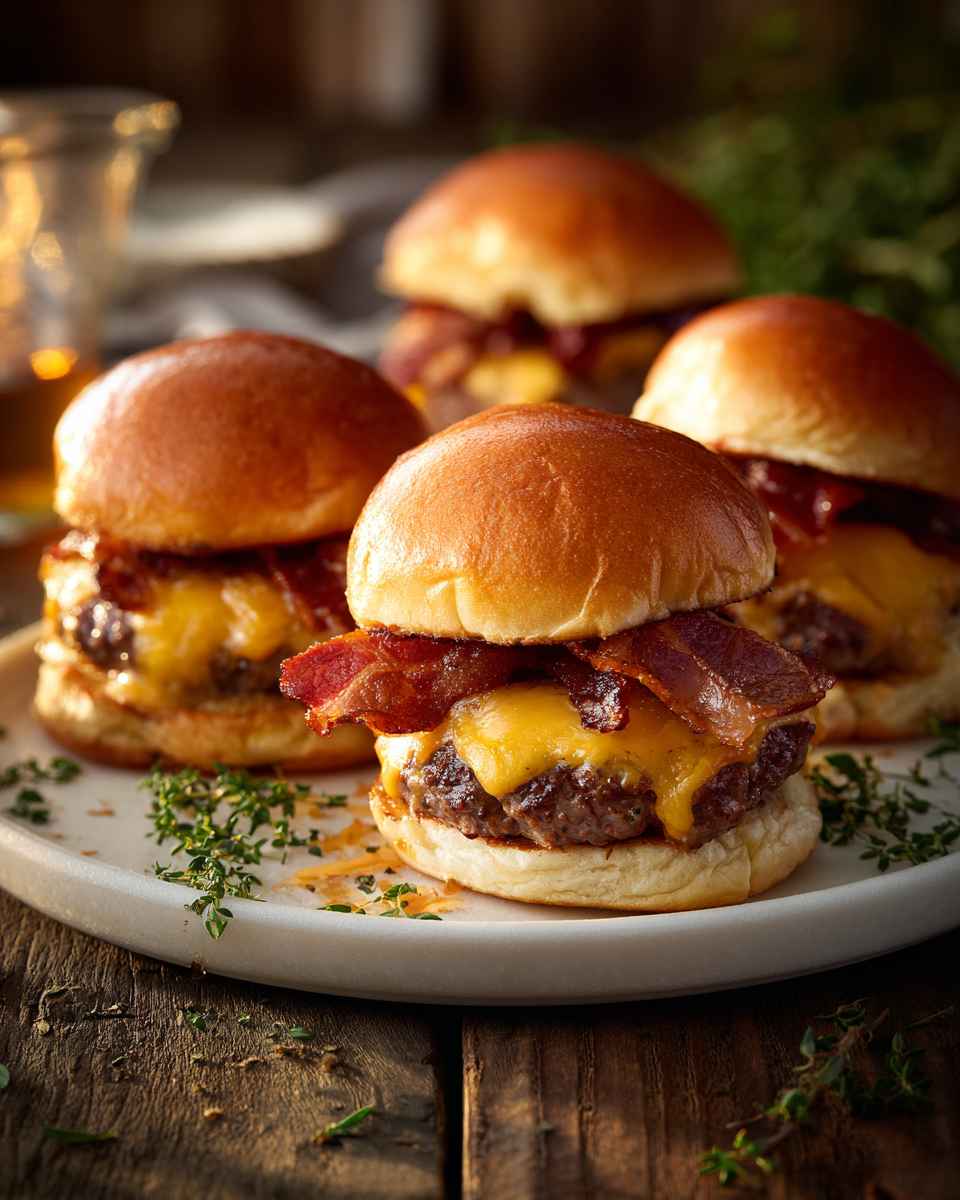 Baked Bacon Cheeseburger Sliders