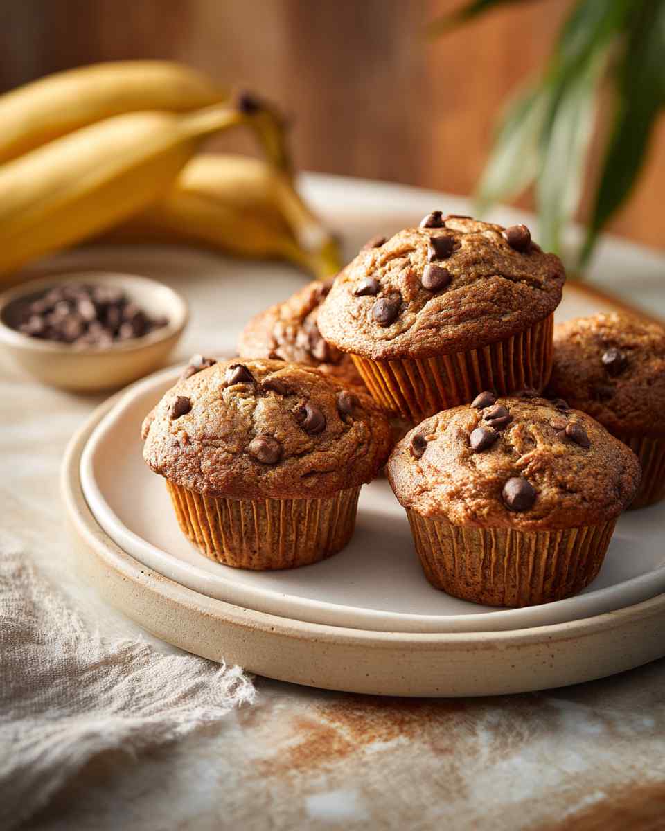 Baked Banana Bran Muffins