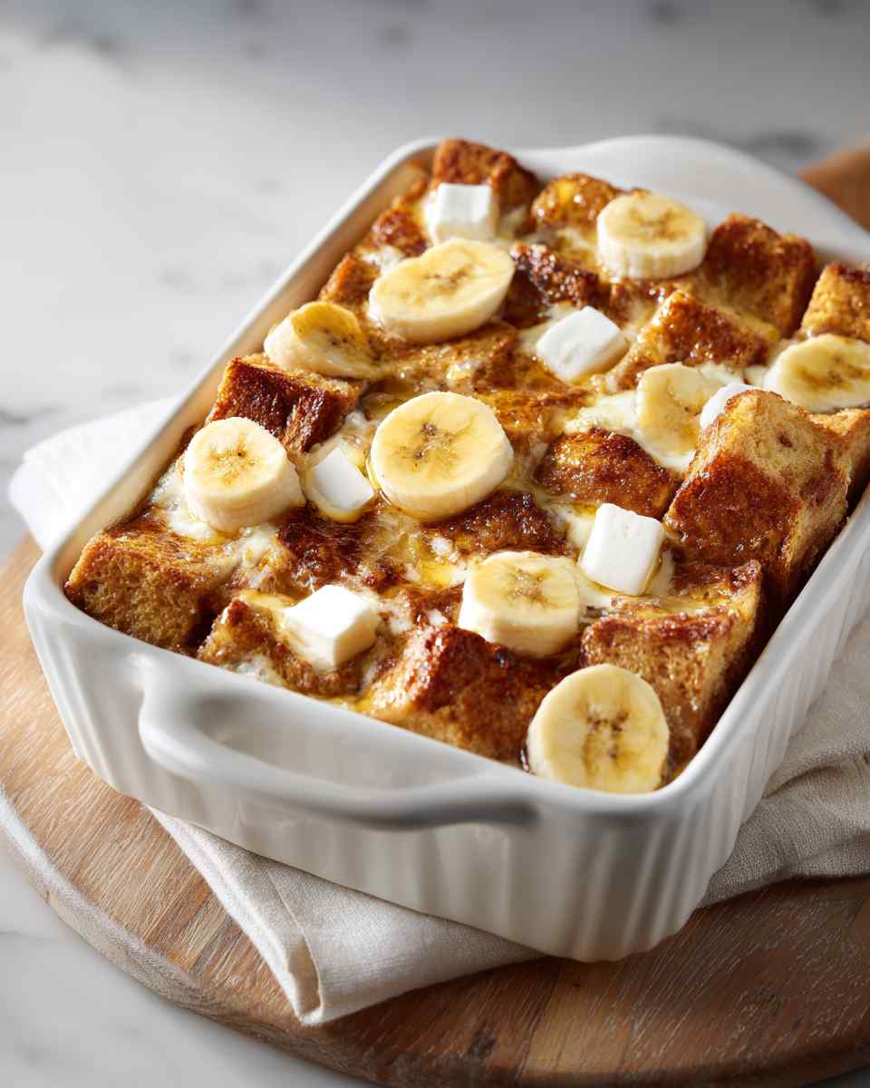 Baked Banana Bread French Toast Casserole