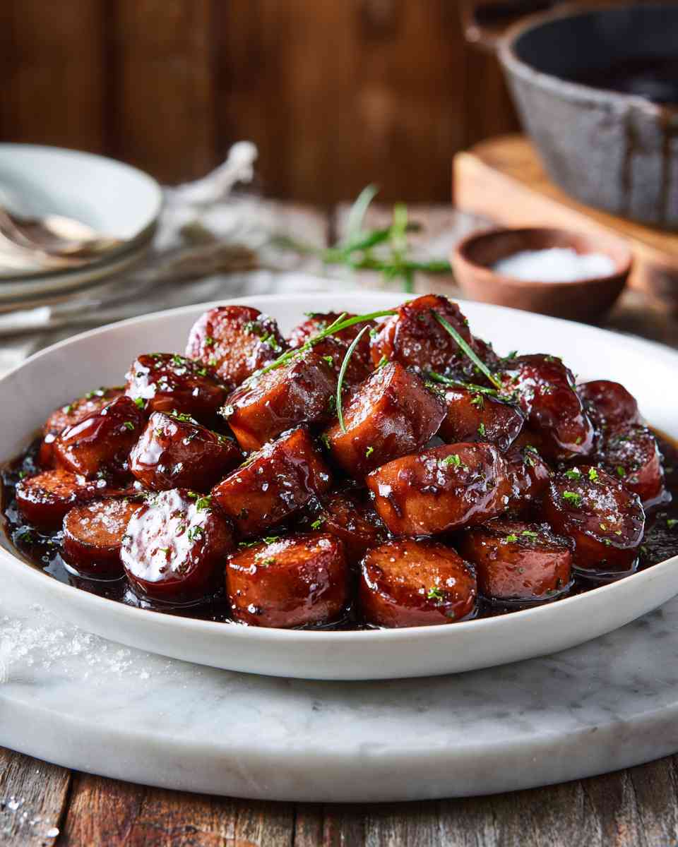 Baked Barbecue Smoked Sausage Bites
