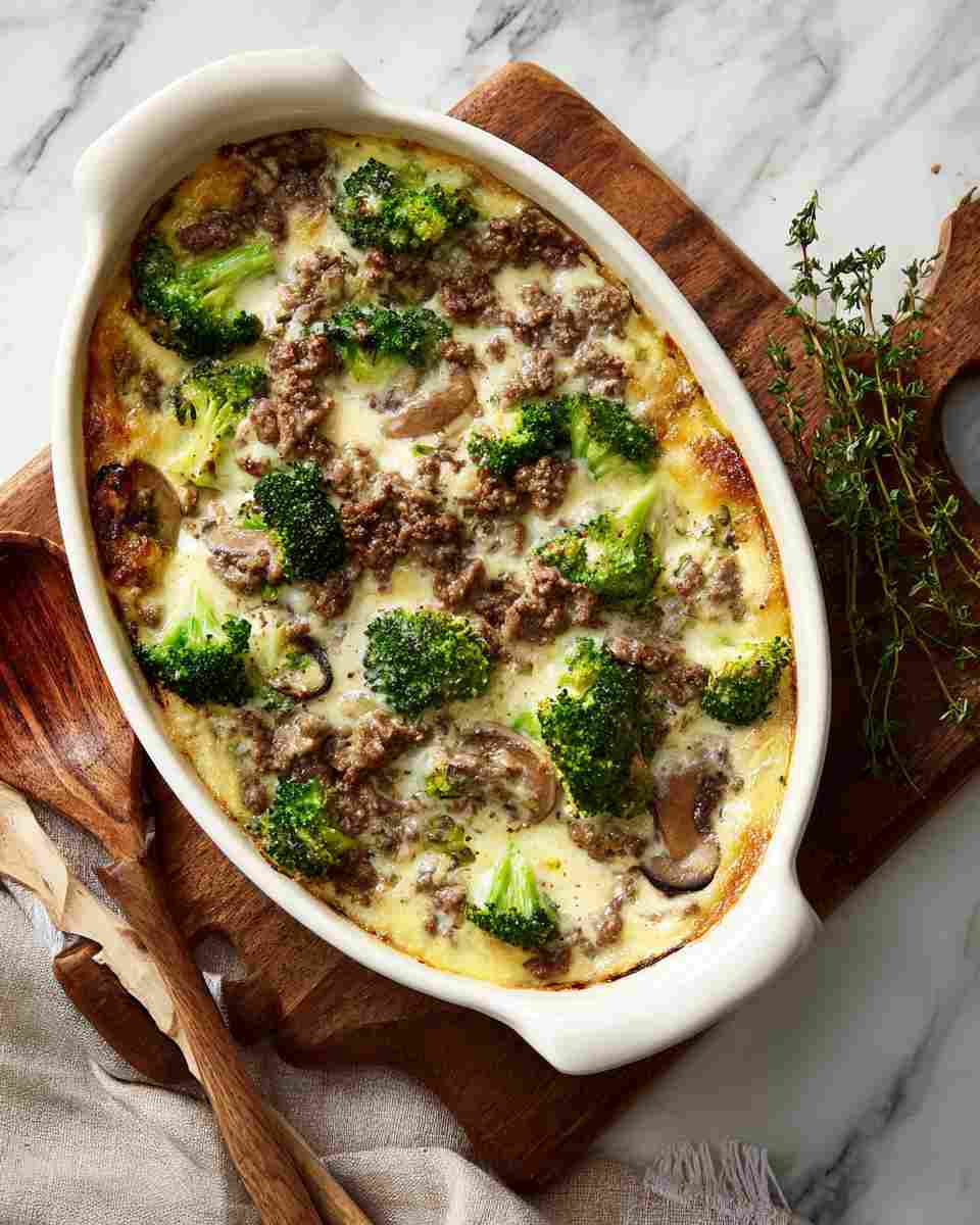 Baked Beef and Broccoli Casserole