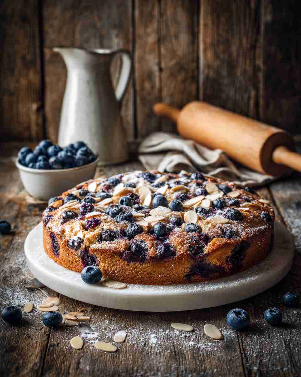 Baked Blueberry Almond Coffee Cake