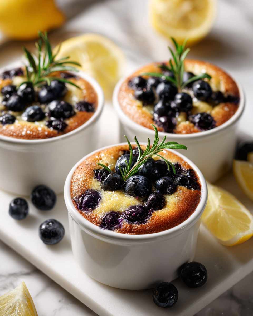 Baked Blueberry Cake Cups