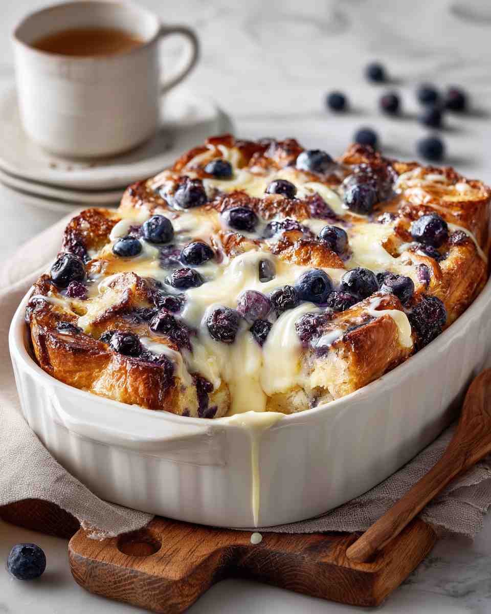 Baked Blueberry Cream Cheese French Toast Casserole