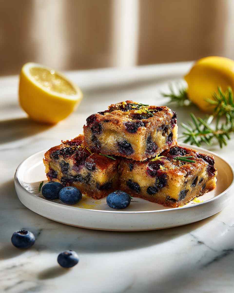 Baked Blueberry Ginger Pancake Squares