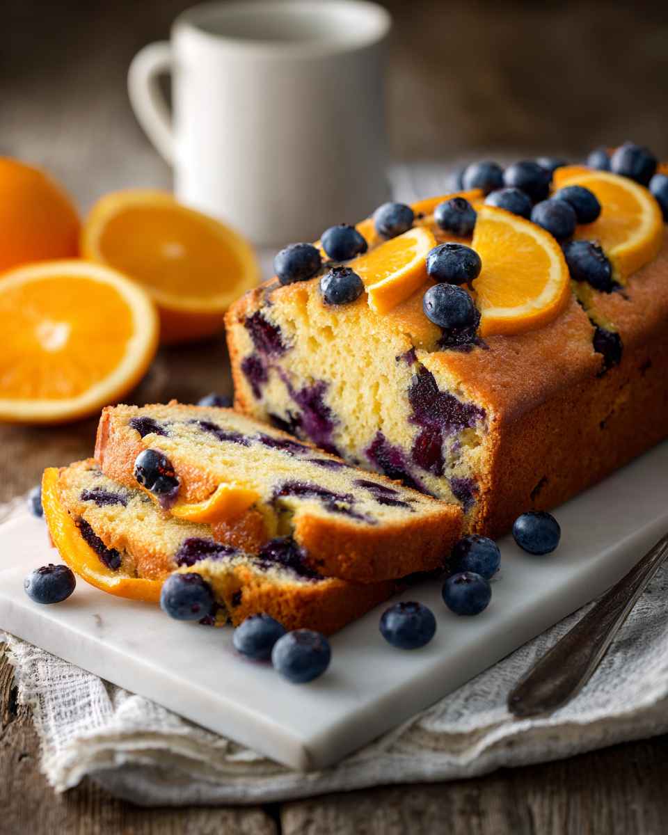 Baked Blueberry Orange Quick Bread