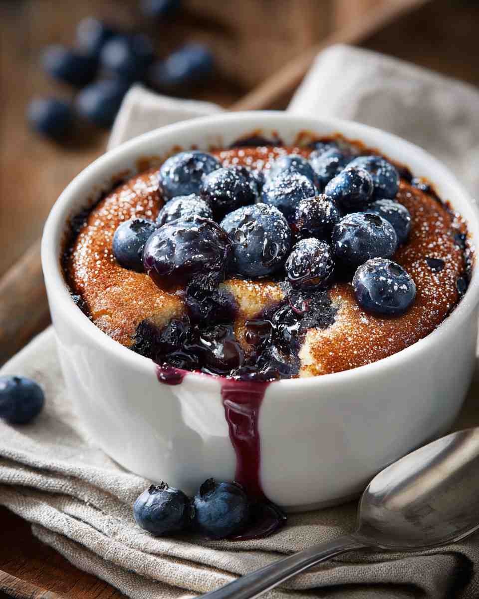 Baked Blueberry Pudding Cake