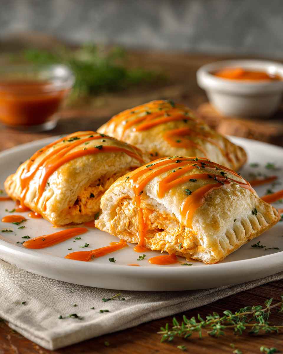 Baked Buffalo Chicken Pockets