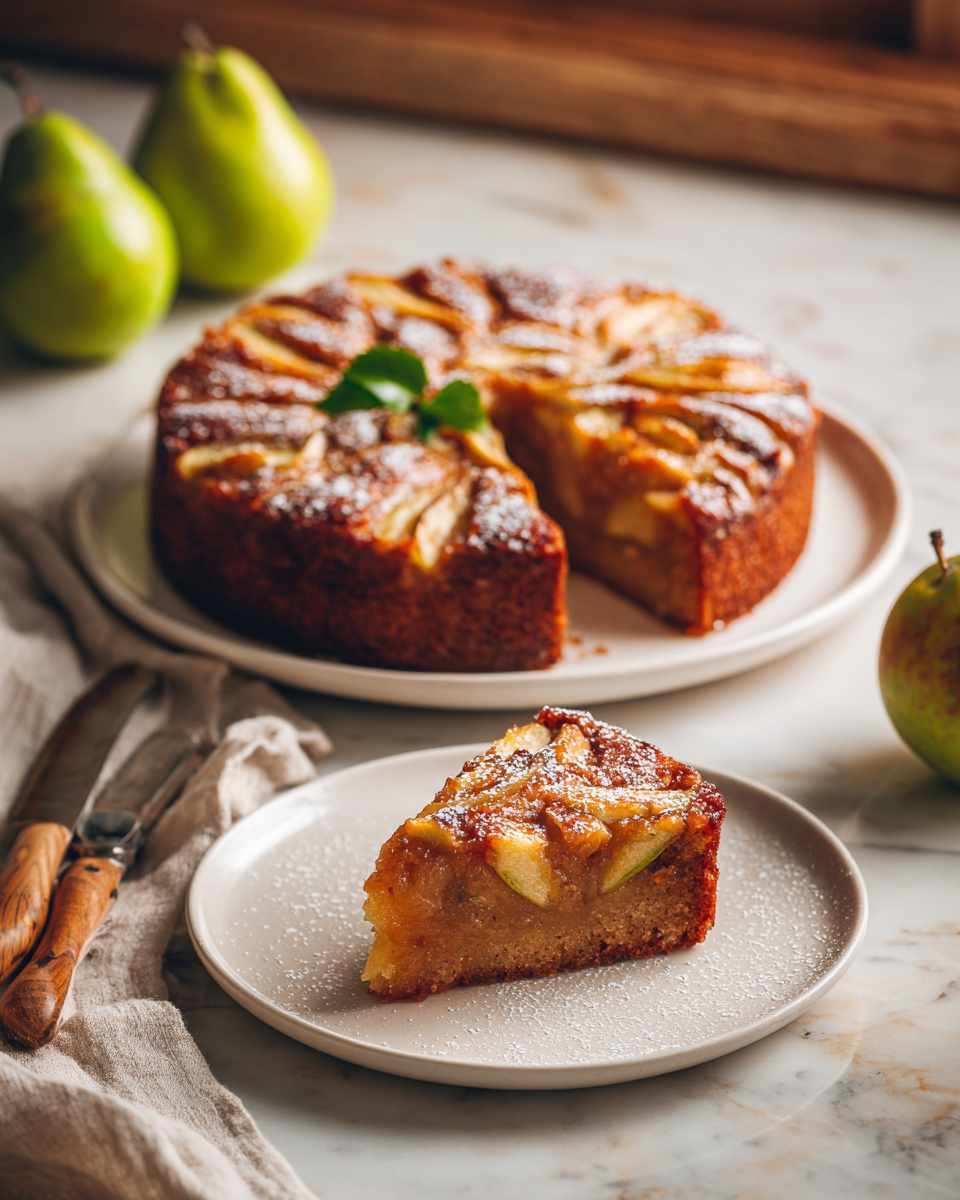 Baked Butterscotch Apple Cake