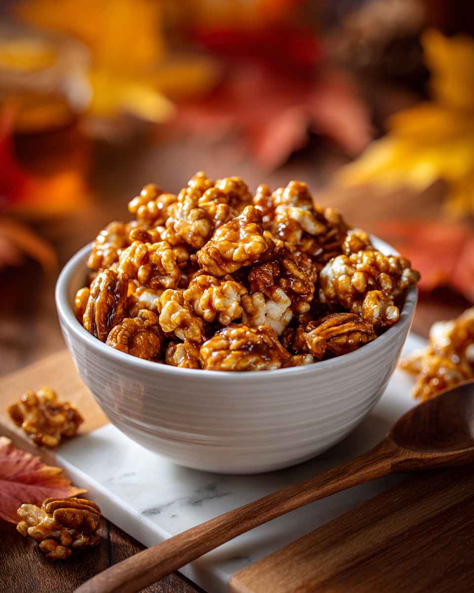 Baked Caramel Apple Cereal Snack