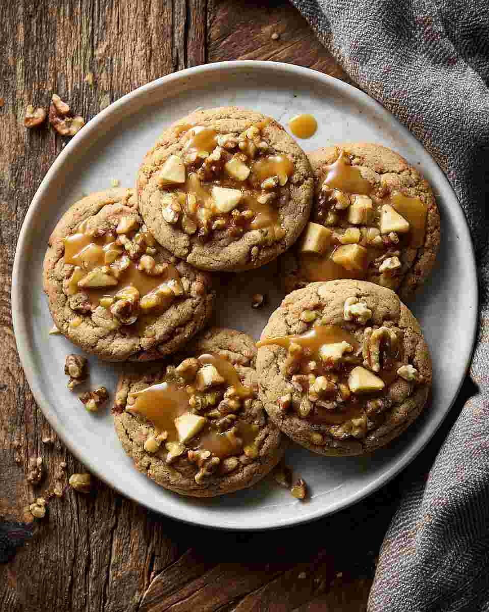 Baked Caramel Apple Cookies