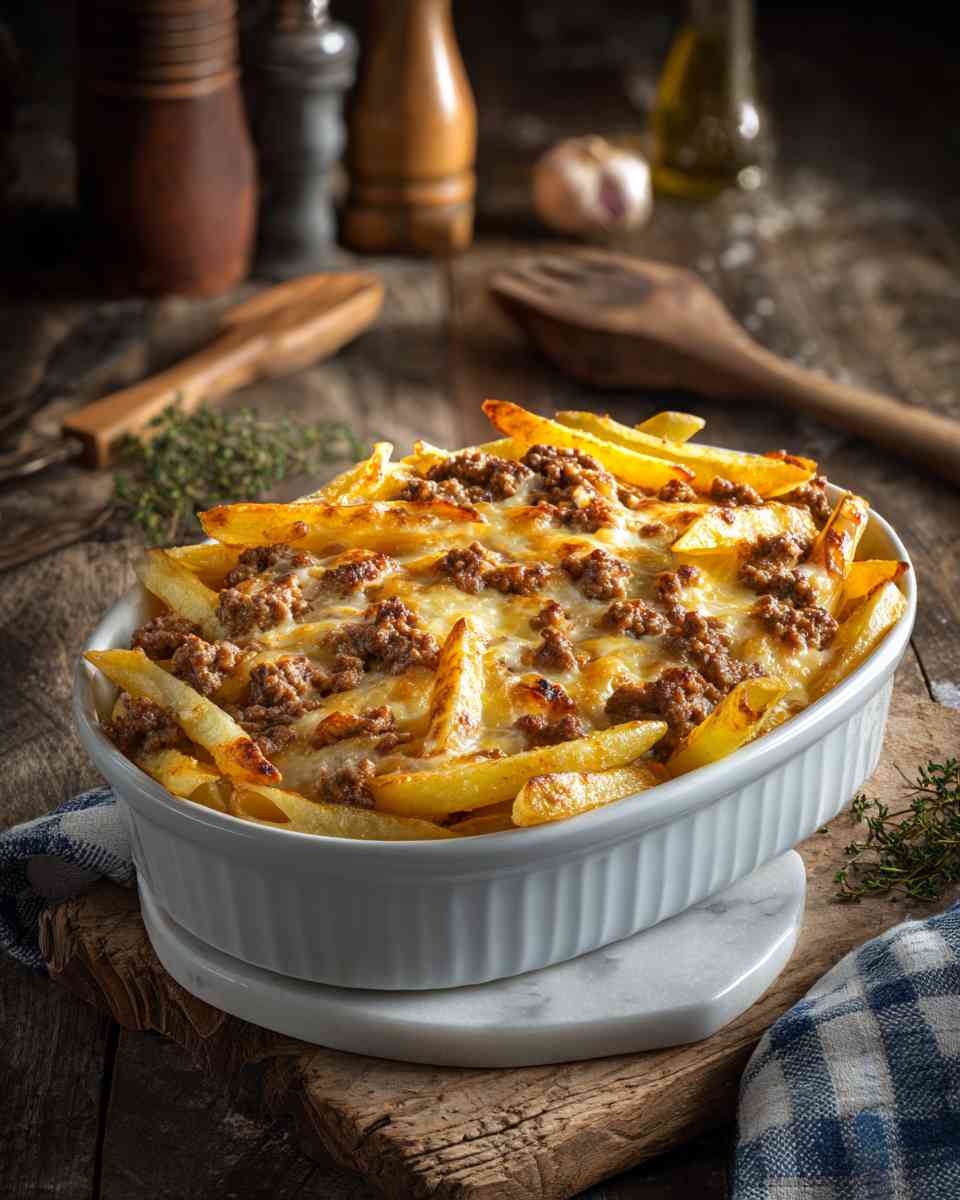 Baked Cheeseburger Fry Casserole