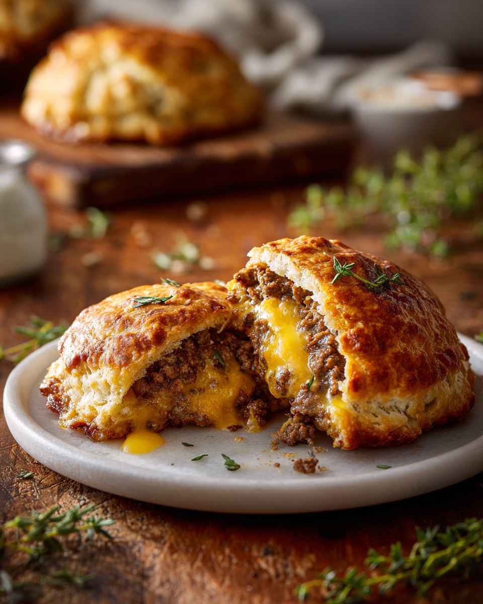 Baked Cheeseburger Pockets