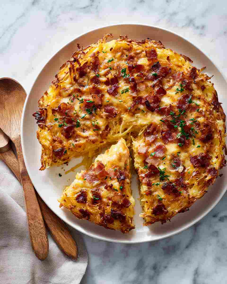 Baked Cheesy Bacon Spaghetti Squash Casserole