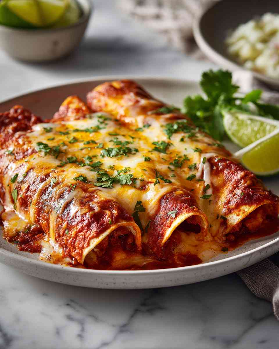 Baked Cheesy Enchiladas with Zesty Tomato Sauce