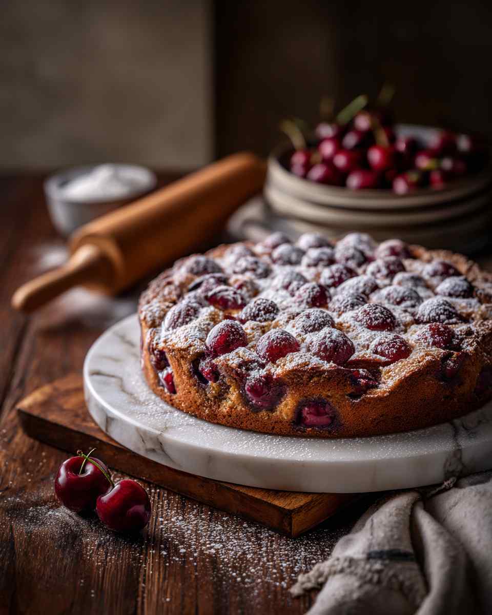 Baked Cherry Cobbler Cake