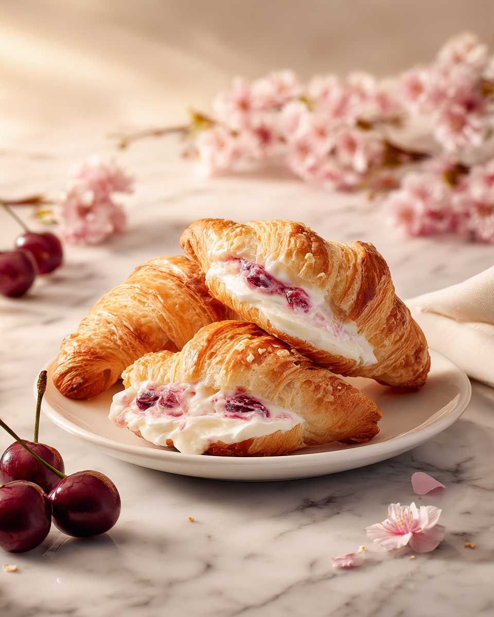 Baked Cherry Cream Cheese Crescent Rolls