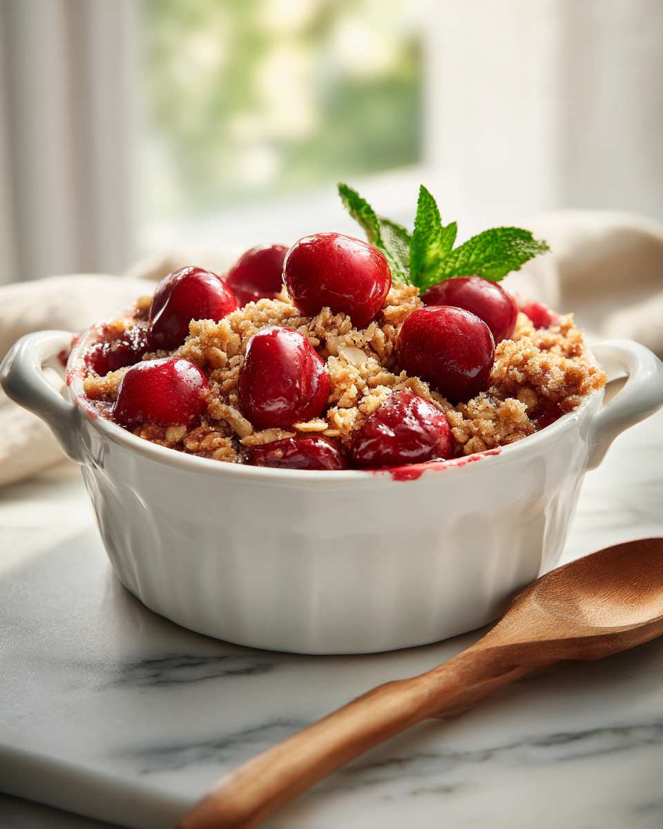 Baked Cherry Oatmeal Crisp