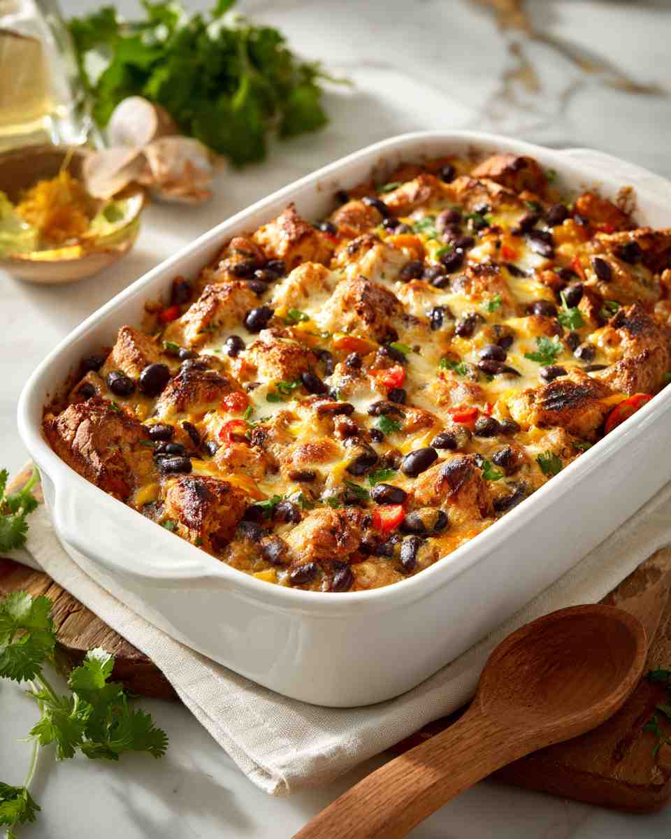 Baked Chicken and Black Bean Casserole