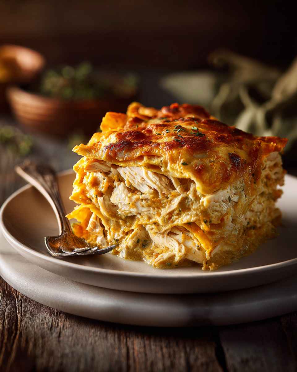 Baked Chicken and Cheese Tortilla Casserole