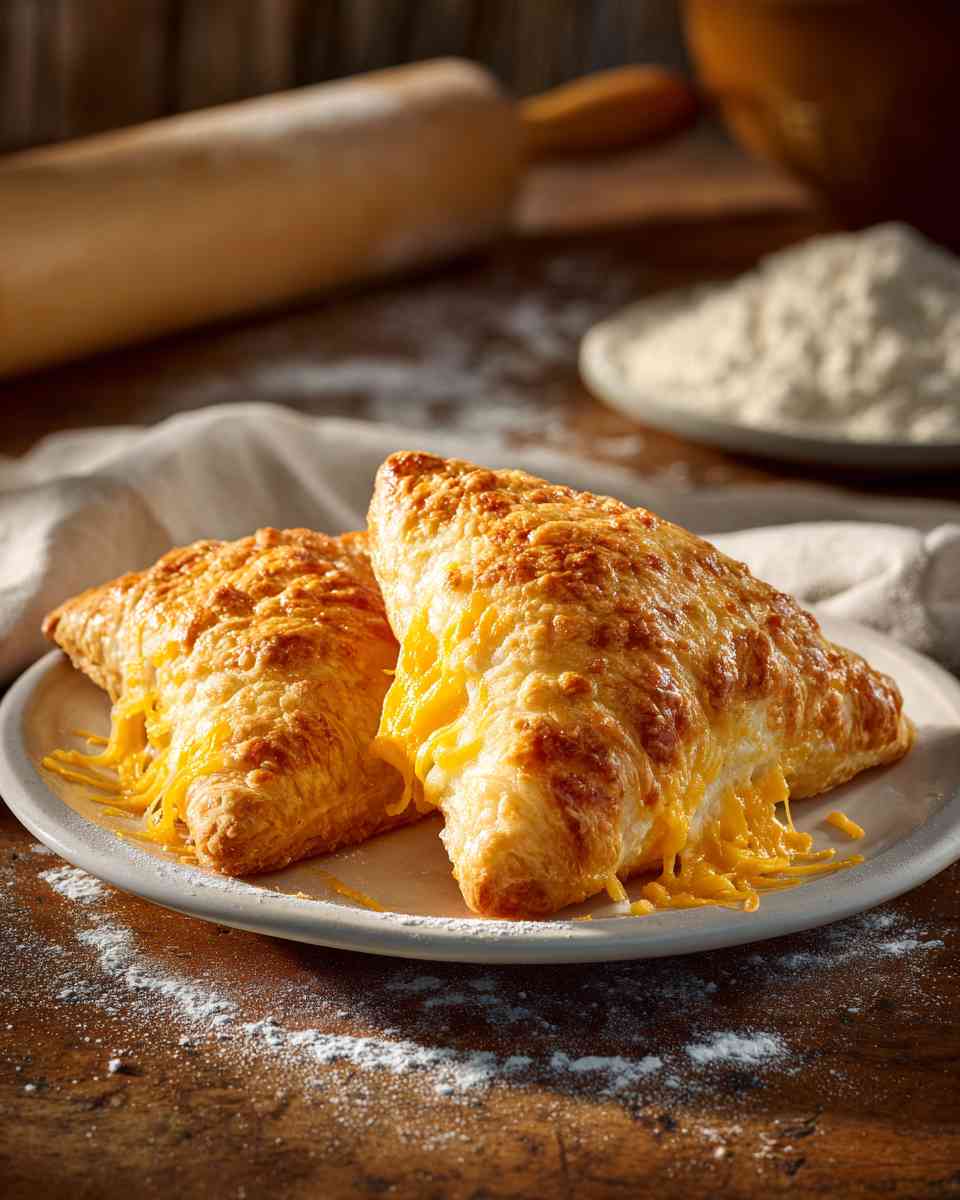 Baked Chicken and Cheese Turnovers