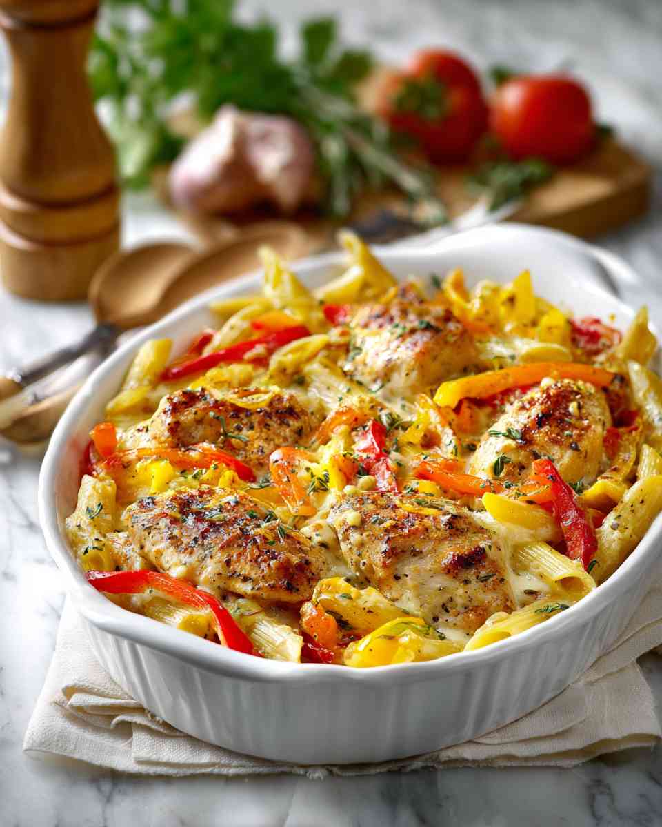 Baked Chicken and Penne Casserole