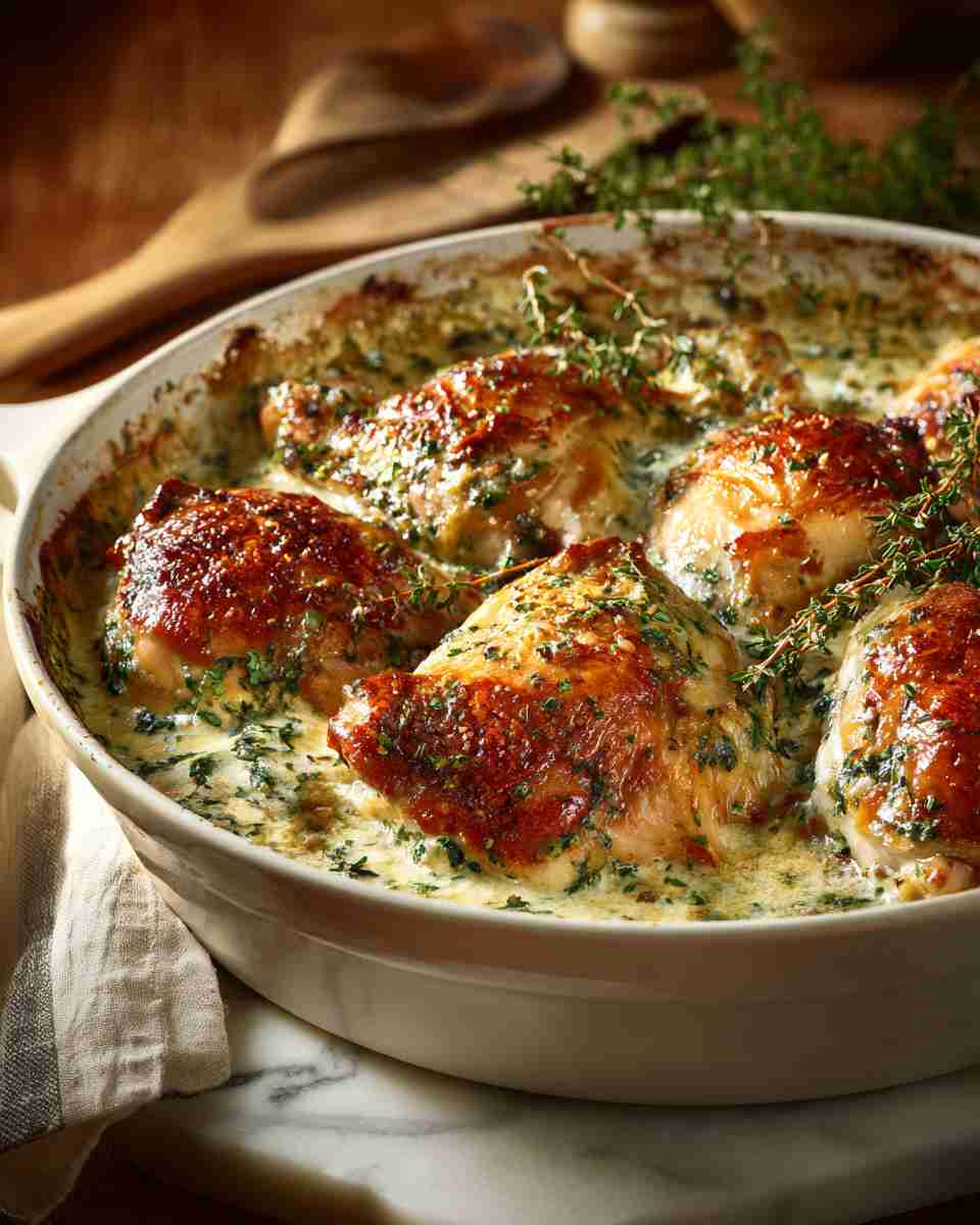 Baked Chicken and Savory Herb Dressing Casserole
