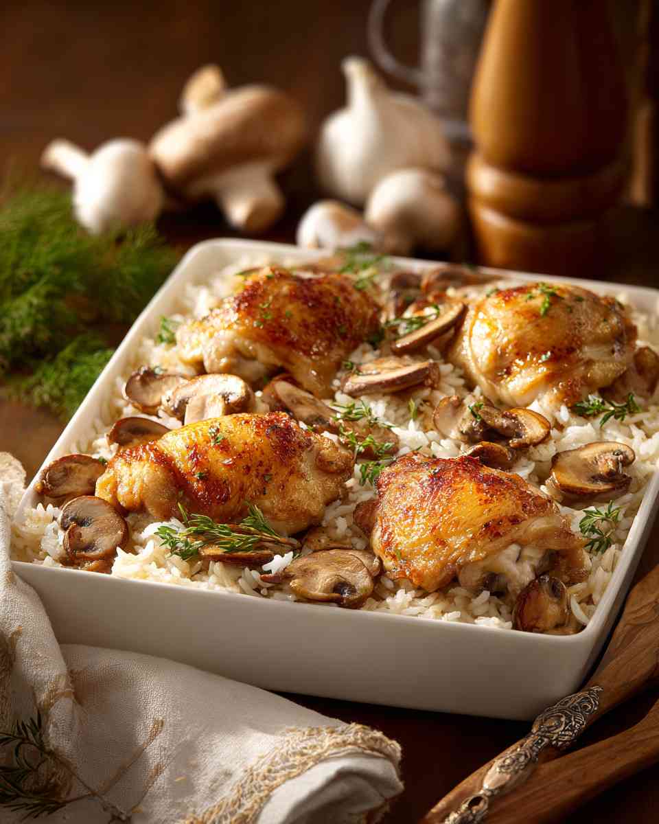Baked Chicken and Savory Rice Casserole
