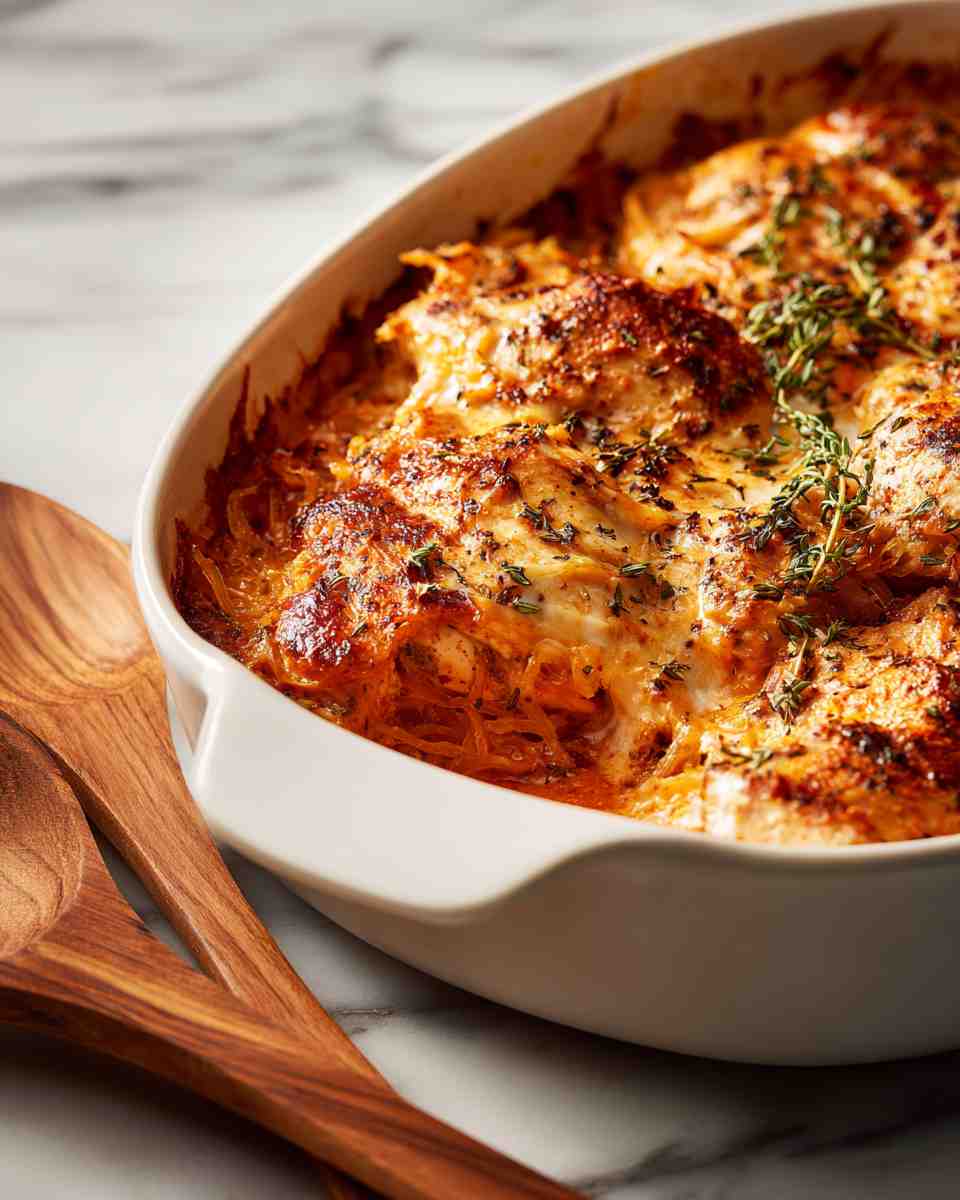 Baked Chicken and Spaghetti Squash Casserole