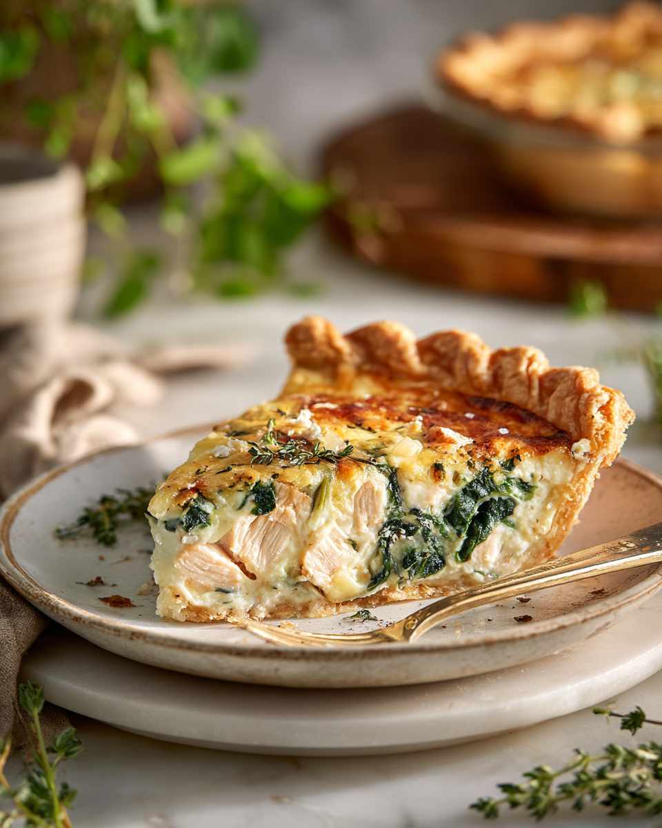 Baked Chicken and Spinach Quiche