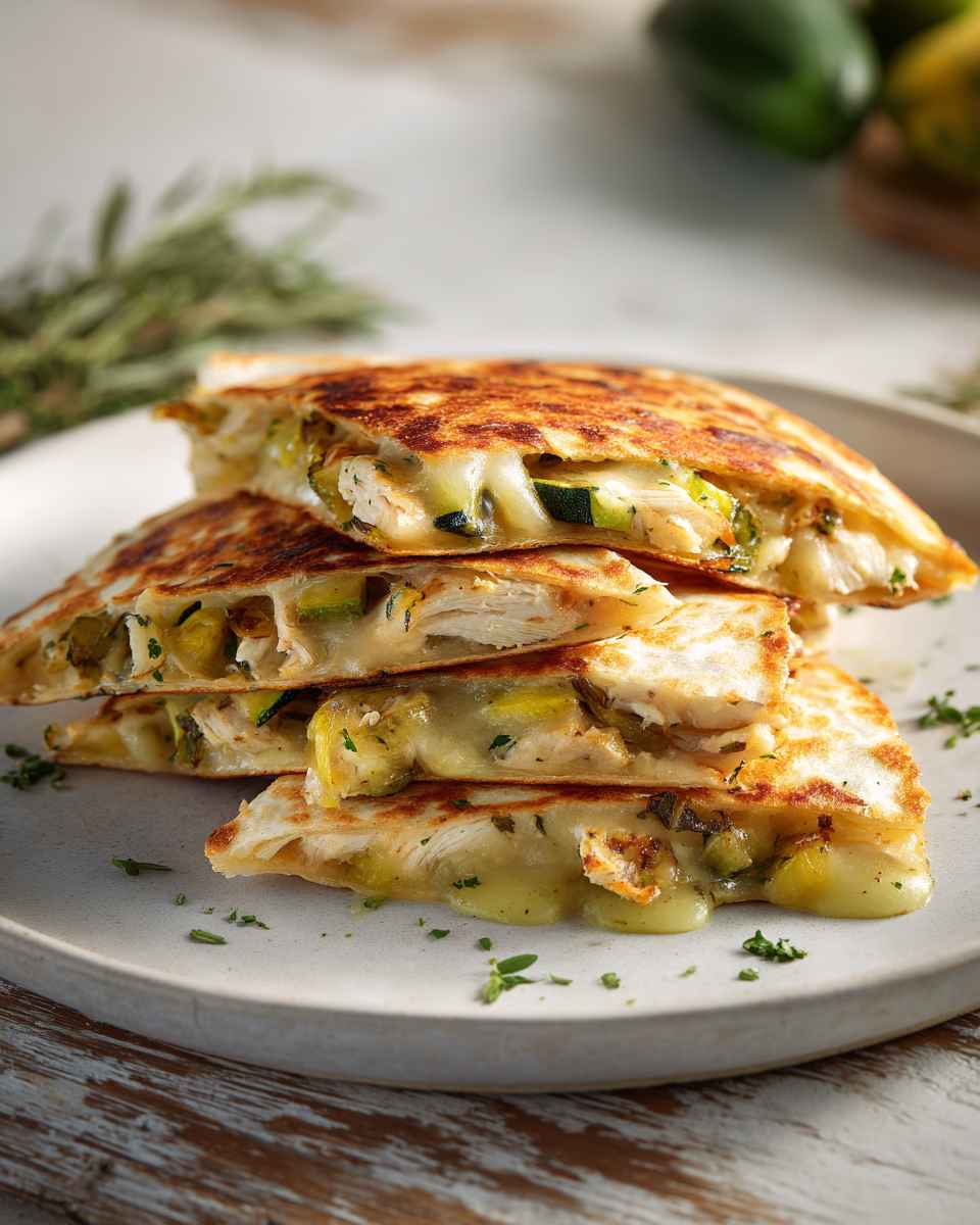 Baked Chicken and Veggie Quesadillas