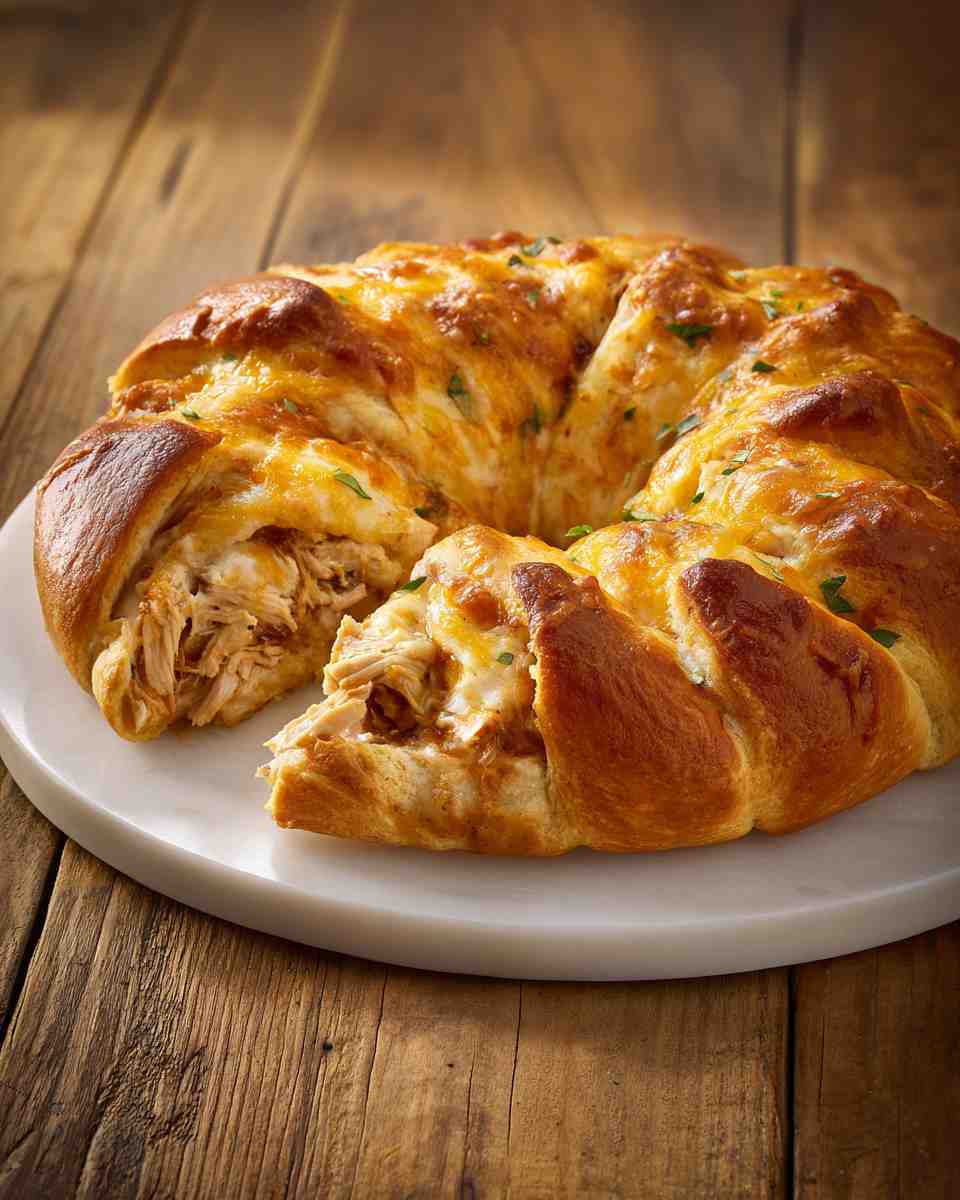 Baked Chicken Taco Crescent Ring