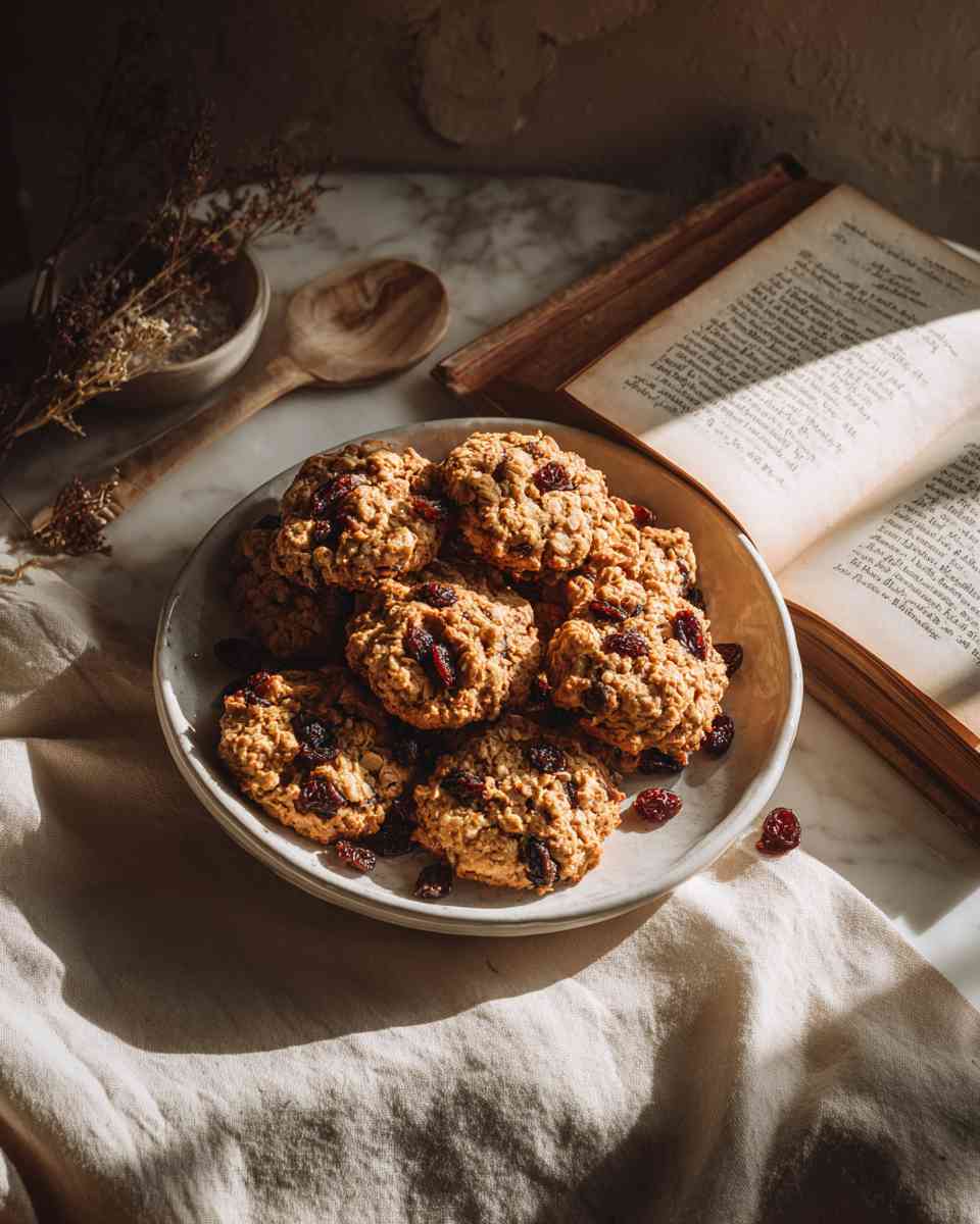 Baked Oatmeal Raisin Cookies