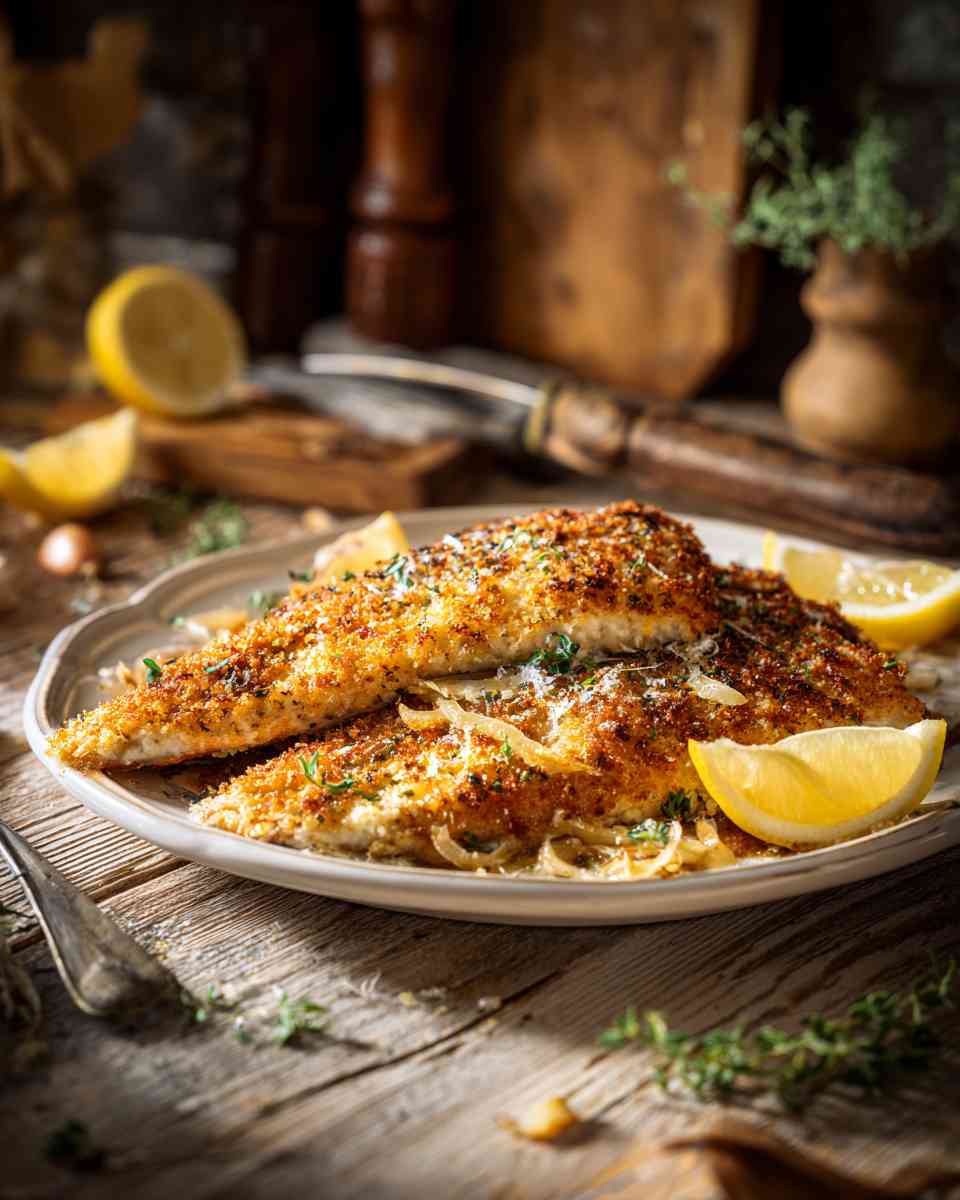 Baked Parmesan Crusted Trout Fillets