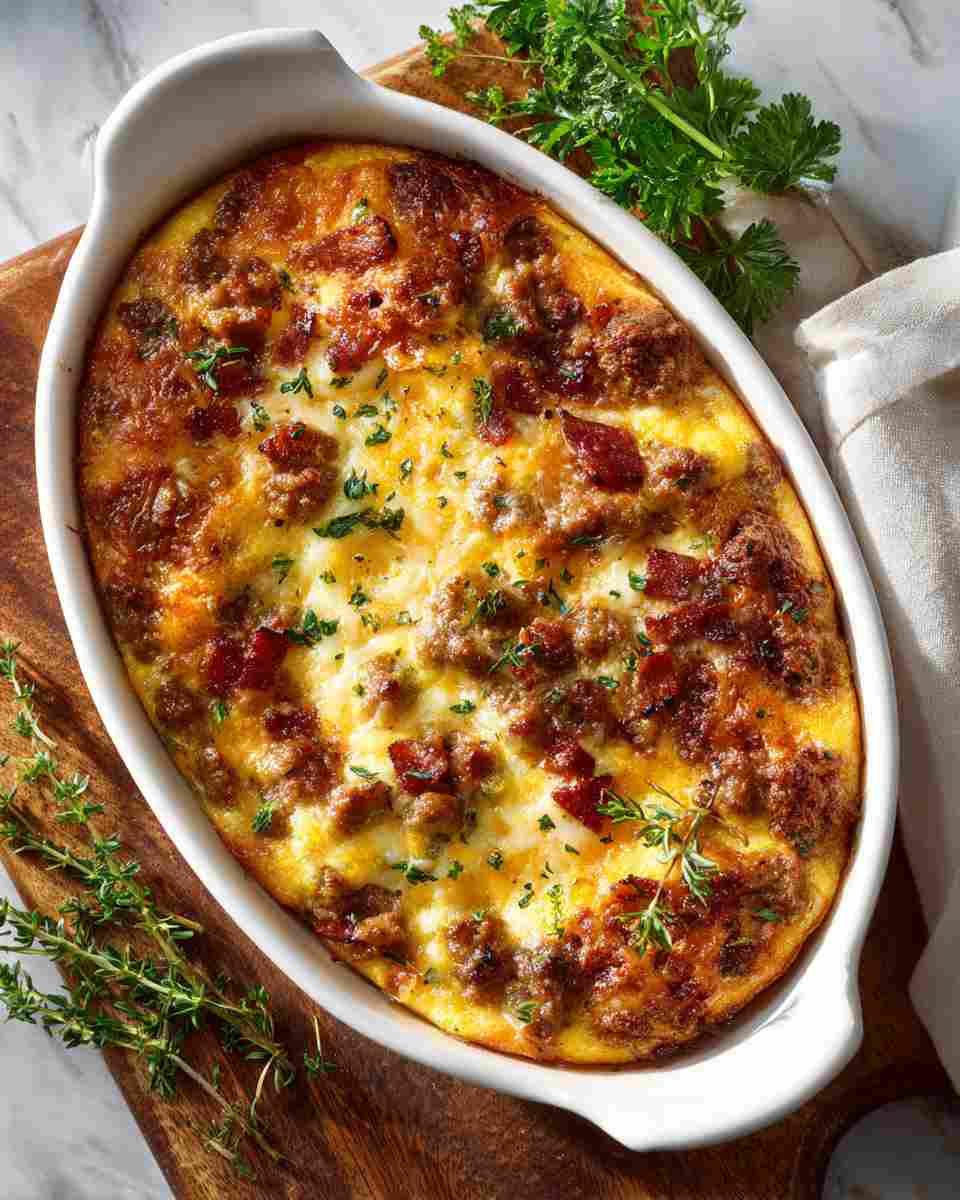 Baked Sausage and Cheese Breakfast Casserole