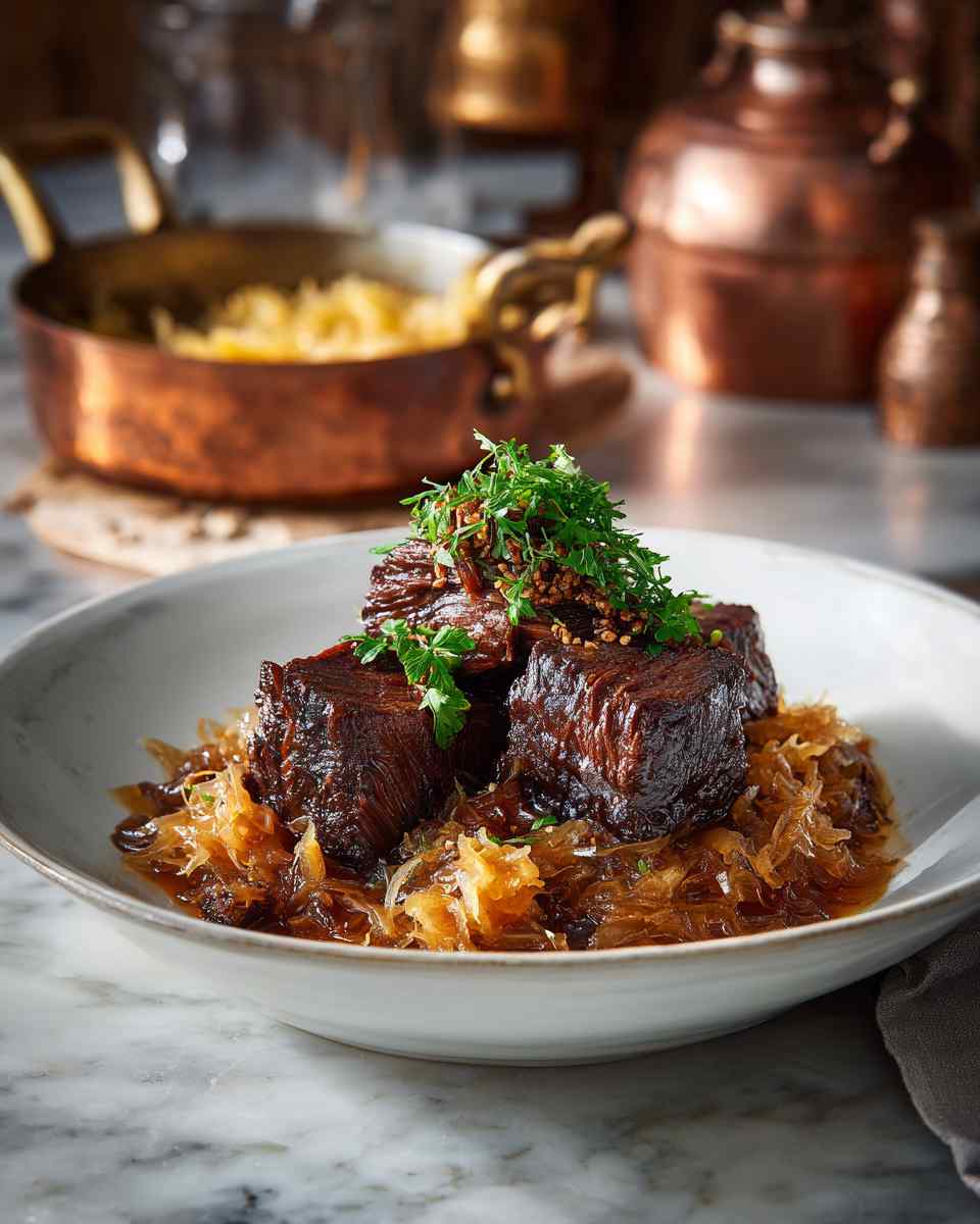 Braised Bavarian Beef with Sauerkraut