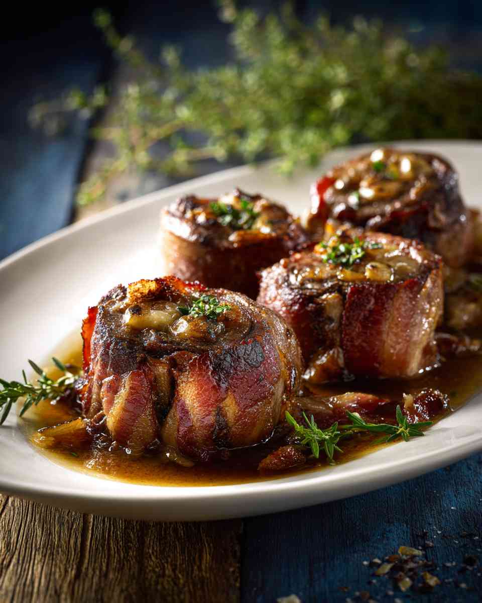 Braised Beef Rouladen with Bacon and Onions