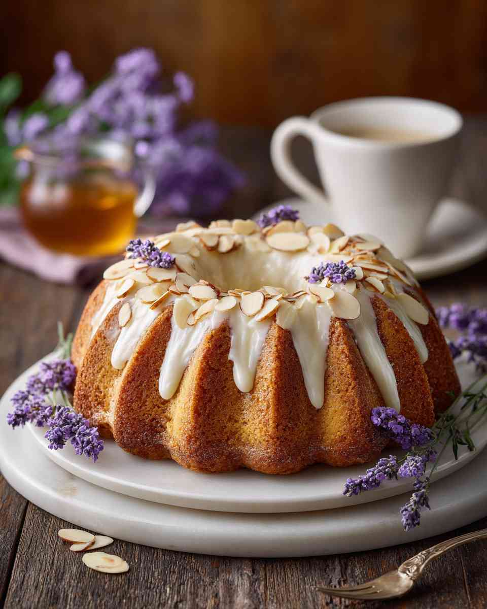 Buttery Almond and Lavender Bundt Cake