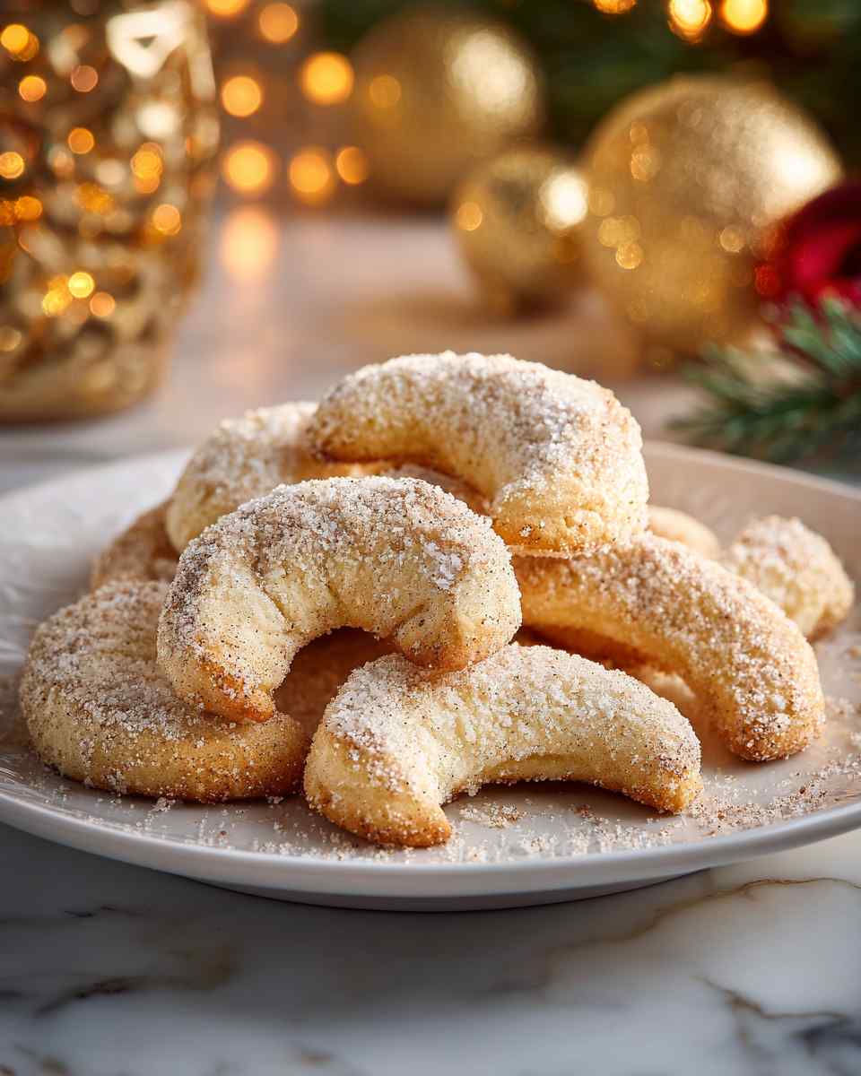 Buttery Almond Crescent Cookies