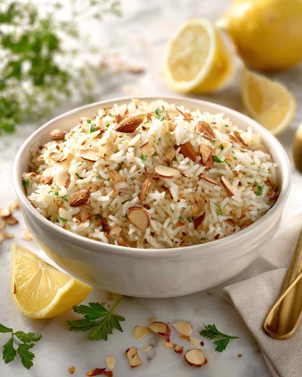 Buttery Almond Rice Pilaf