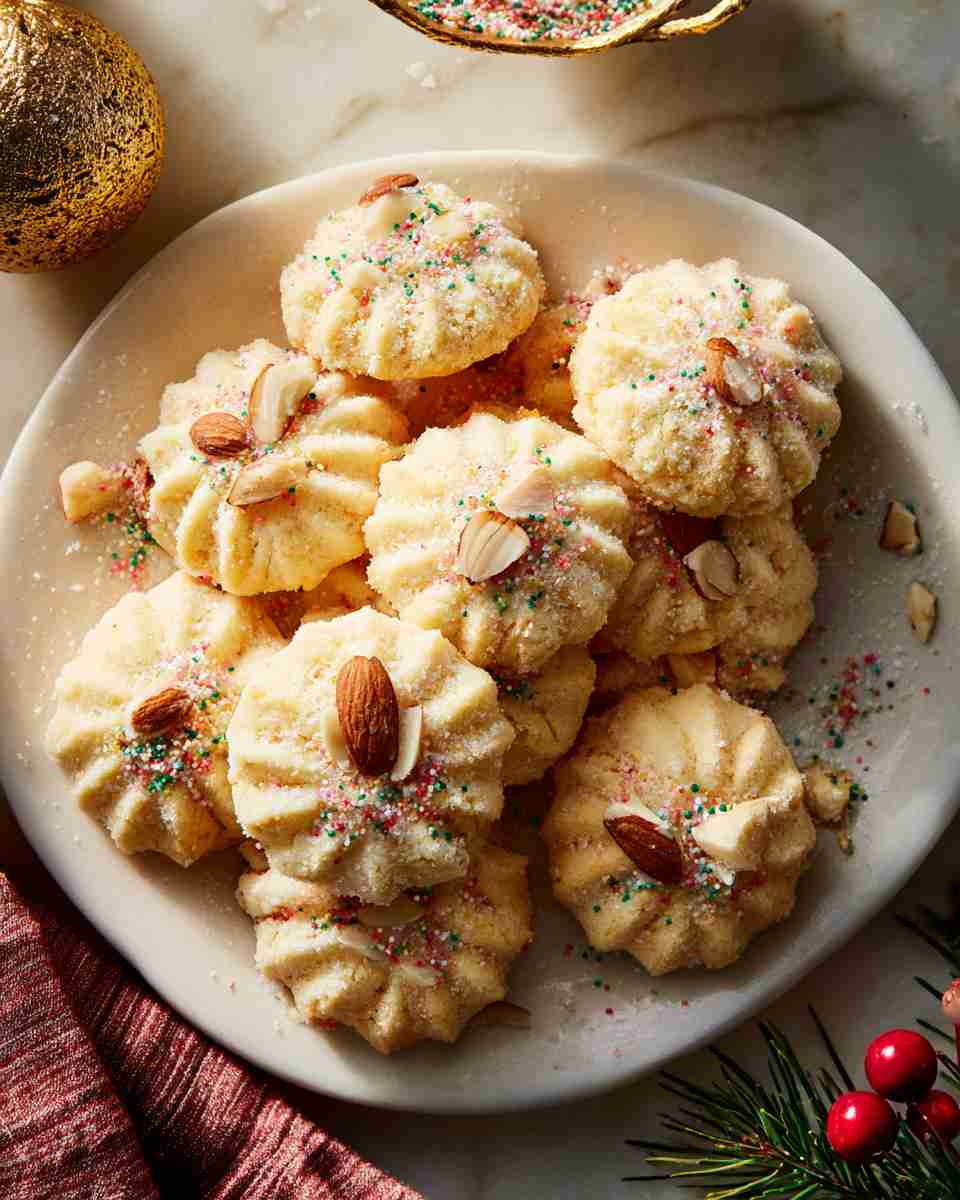 Buttery Almond Spritz Cookies