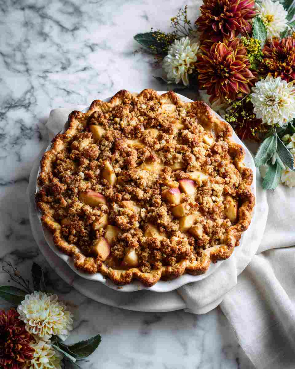 Buttery Apple Crumb Pie
